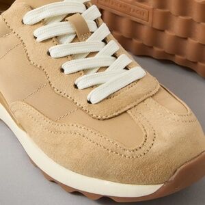 Tan platform sneakers